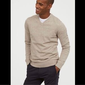J. Crew Cotton with Cashmere V-Neck Pull Over Sweater